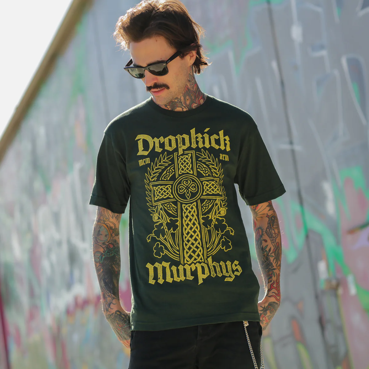 Celtic Cross Logo Tee (Hunter Green) - Image 3